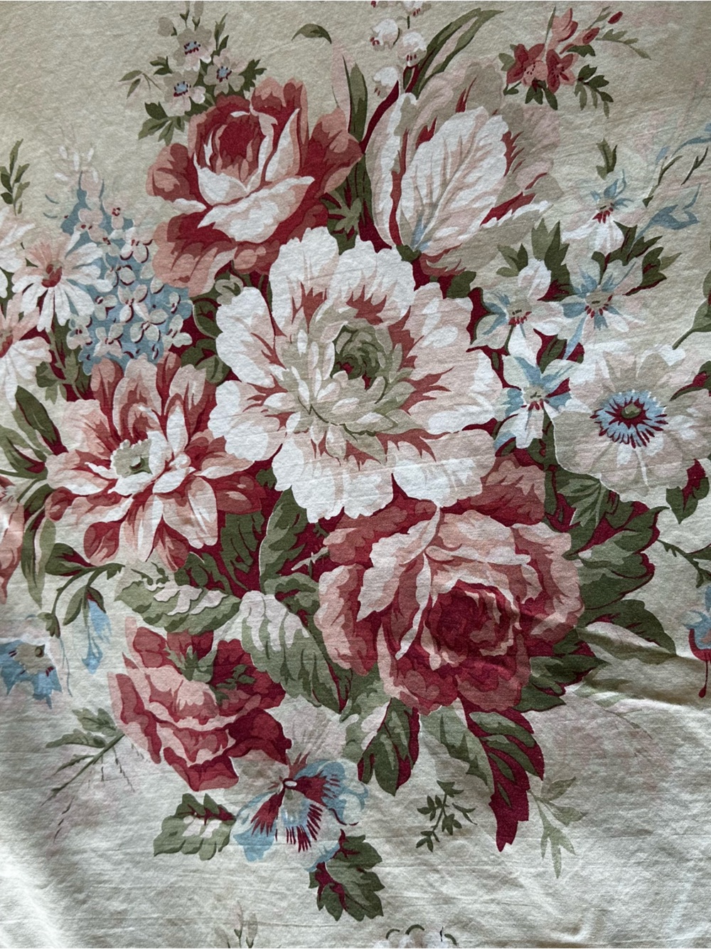 Vintage Ralph Lauren 'floral river sand' full/double flat sheet COTTAGECORE - Picture 5 of 11